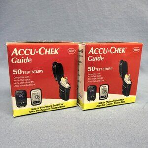Accu-Chek Guide Test Strips 100 Count Diabetic Blood Glucose Testing Exp 3/26